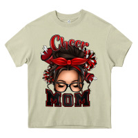 Mossy cheer mom messy bun Heavy Core Tee - texasbilliewilder