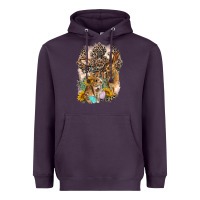 Plum Western Rabbit with Crosses Heavyweight Hoodie - LillyAllenDesigns