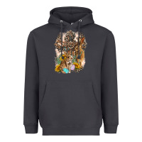 Smoke Western Rabbit with Crosses Heavyweight Hoodie - LillyAllenDesigns