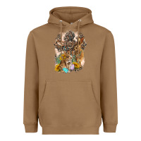 Toasted Coconut Western Rabbit with Crosses Heavyweight Hoodie - LillyAllenDesigns