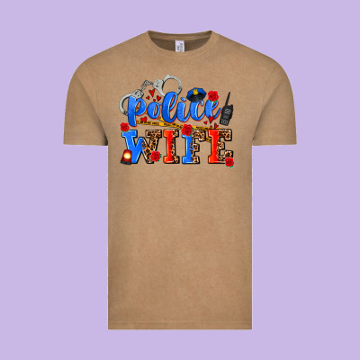 Police Wife Vintage Tee Designed By Adodesignshop