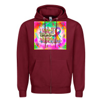 Burgundy lynch stndrome warrior Zipper Hoodie - NancyCooperArtShop