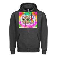 Charcoal Heather lynch stndrome warrior Zipper Hoodie - NancyCooperArtShop