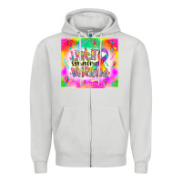 Dove Grey lynch stndrome warrior Zipper Hoodie - NancyCooperArtShop