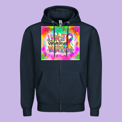 Lynch Stndrome Warrior Zipper Hoodie Designed By Nancycooperartshop