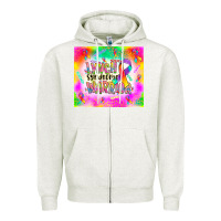 Oatmeal Heather lynch stndrome warrior Zipper Hoodie - NancyCooperArtShop