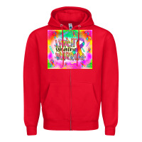 Red lynch stndrome warrior Zipper Hoodie - NancyCooperArtShop