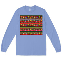 Colony Blue Christmas lights serape Long Sleeve Tee - BarkalooDesign