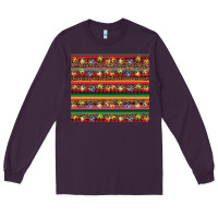 Plum Christmas lights serape Long Sleeve Tee - BarkalooDesign