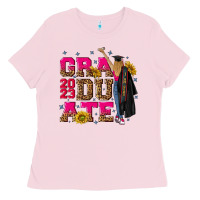Bubblegum Pink graduate 2023 Ladies Tee - RanaPortraitStore