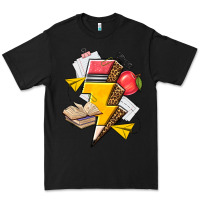 Black teacher lightning bolt Premium Tee - texasbilliewilder