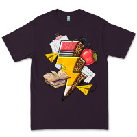 Plum teacher lightning bolt Premium Tee - texasbilliewilder
