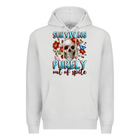 Dove Grey surviving purely out of spite Premium Hoodie - JahusDesignShop