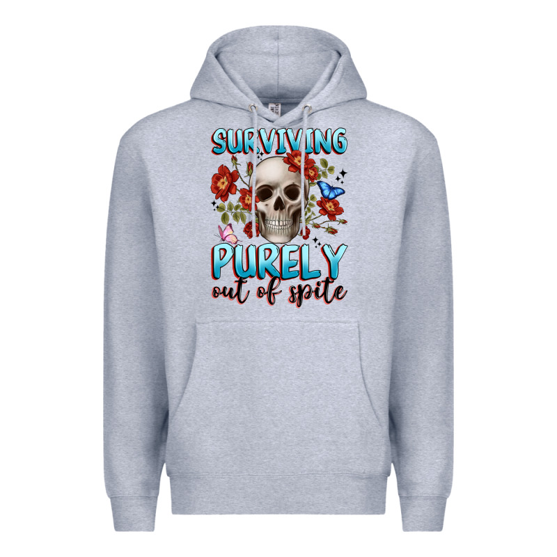 Surviving Purely Out Of Spite Premium Hoodie by JahusDesignShop | Teevron