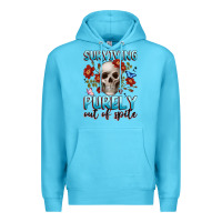 Ocean Blue surviving purely out of spite Premium Hoodie - JahusDesignShop