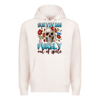 Pale Pink surviving purely out of spite Premium Hoodie - JahusDesignShop