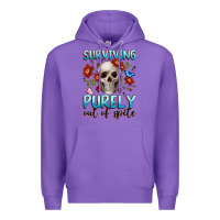 Purple surviving purely out of spite Premium Hoodie - JahusDesignShop