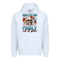 White surviving purely out of spite Premium Hoodie - JahusDesignShop