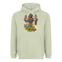 Matcha Western with Crosses Heavyweight Hoodie - LillyAllenDesigns