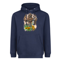 Navy Western with Crosses Heavyweight Hoodie - LillyAllenDesigns