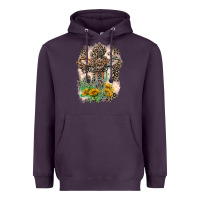 Plum Western with Crosses Heavyweight Hoodie - LillyAllenDesigns