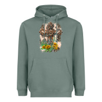 Sage Western with Crosses Heavyweight Hoodie - LillyAllenDesigns