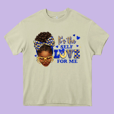 Sorority Colors Blue And Gold It's The Self Love F Heavy Core Tee Designed By Texasbilliewilder
