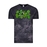 Cloud Black cowhide and leopard shamrocks Vintage Tee - AdoDesignShop