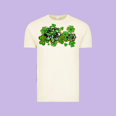 Cowhide And Leopard Shamrocks Vintage Tee Designed By Adodesignshop