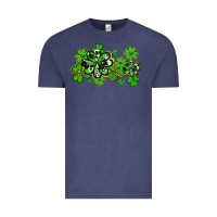Vintage Denim cowhide and leopard shamrocks Vintage Tee - AdoDesignShop