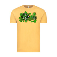Vintage Mustard cowhide and leopard shamrocks Vintage Tee - AdoDesignShop