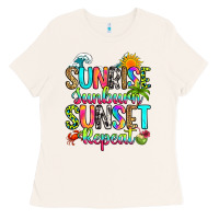 Bone sunrise sunburn sunset repeat Ladies Tee - RanaPortraitStore