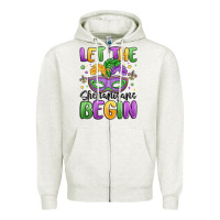 Oatmeal Heather let the shenanigans begin Zipper Hoodie - MaliasSmallBusiness