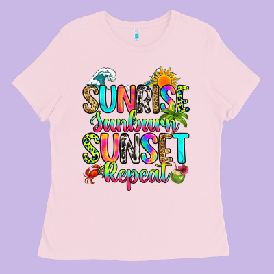 Ladies Tee sunrise sunburn sunset repeat
