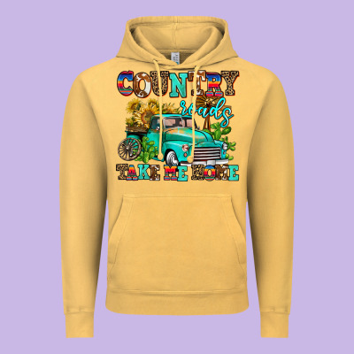 Country Roads Take Me Home Vintage Hoodie Designed By Adodesignshop