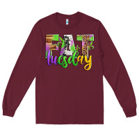 Burgundy fat tuesday mardi gras Long Sleeve Tee - Jasminsmagicworld