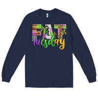 Navy fat tuesday mardi gras Long Sleeve Tee - Jasminsmagicworld