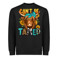 Black can't be tamed longhaired cow Heavyweight Sweatshirt - Jasminsmagicworld