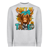Heather Grey can't be tamed longhaired cow Heavyweight Sweatshirt - Jasminsmagicworld