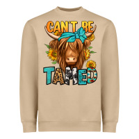 Can't Be Tamed Longhaired Cow Heavyweight Sweatshirt | Teevron