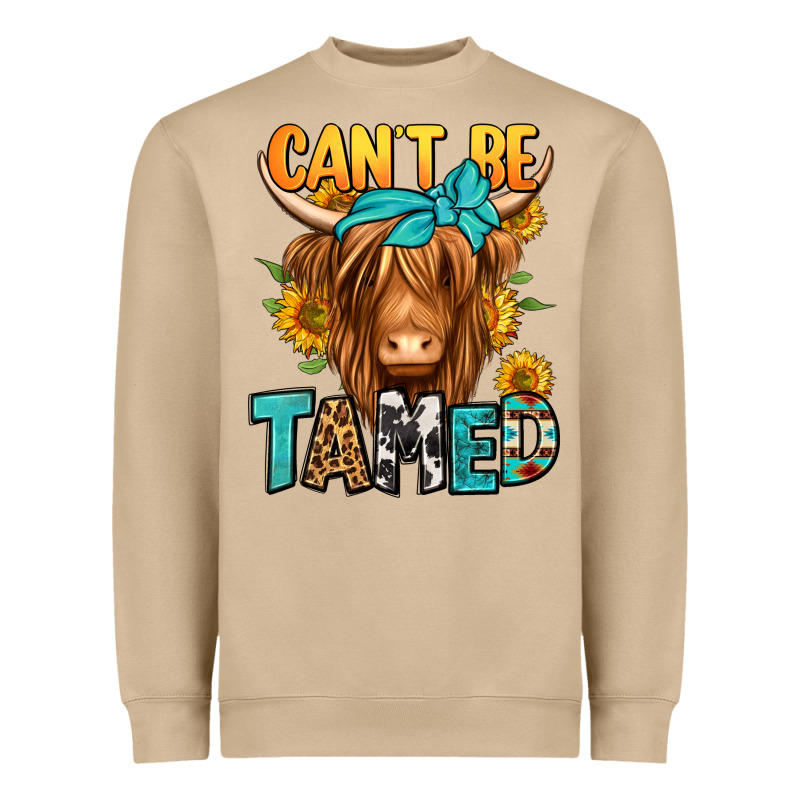 Can't Be Tamed Longhaired Cow Heavyweight Sweatshirt by Jasminsmagicworld | Teevron