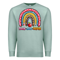Seafoam teach love inspire rainbow Premium Sweatshirt - Artiststas