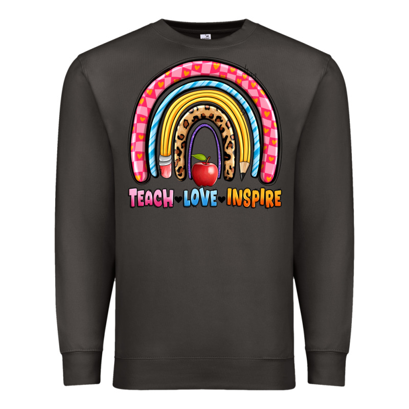 Teach Love Inspire Rainbow Premium Sweatshirt by Artiststas | Teevron