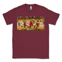 Burgundy western  leopardfloral licanse plate Classic Tee - Artiststas