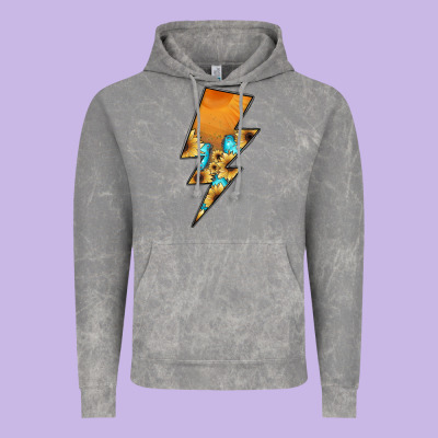 Lightning Bolt Vintage Hoodie Designed By Jahusdesignshop