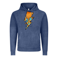 Vintage Denim Lightning Bolt Vintage Hoodie - JahusDesignShop
