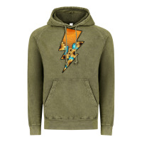 Vintage Olive Lightning Bolt Vintage Hoodie - JahusDesignShop