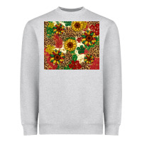 Heather Grey juneteenth sunflowers Heavyweight Sweatshirt - Artiststas