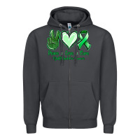 Smoke Peace love cure Gallbladder Cancer Zipper Hoodie - NancyCooperArtShop