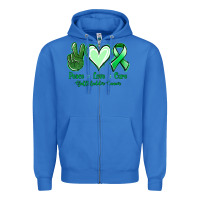 True Royal Peace love cure Gallbladder Cancer Zipper Hoodie - NancyCooperArtShop